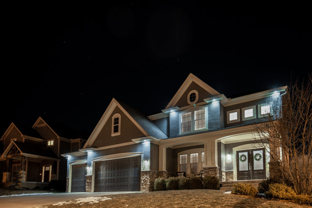 copperleaf home, for sale, real estate photography, night time