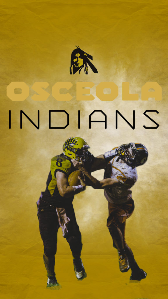 Osceola, indians, football, phone, background